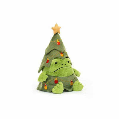 Jellycat Christmas Tree Ricky Rain Frog UK | 95347WPKH